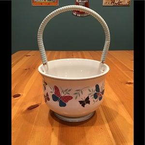VINTAGE BUTTERFLY PLANTER BASKET ASIAN STYLE 80’s